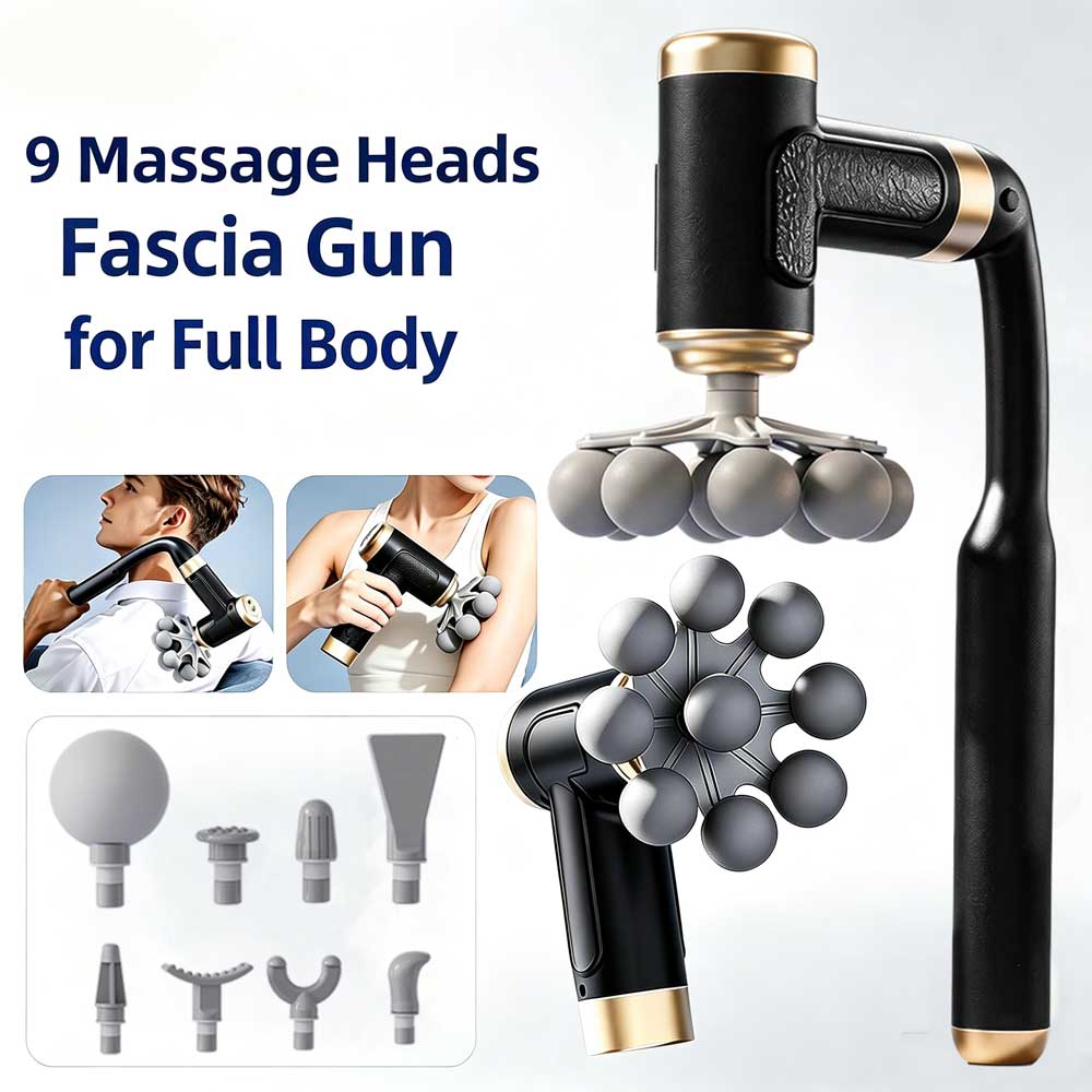 Massage Gun - 2-in-1 Long&Short Handle Fascia Gun Cordless