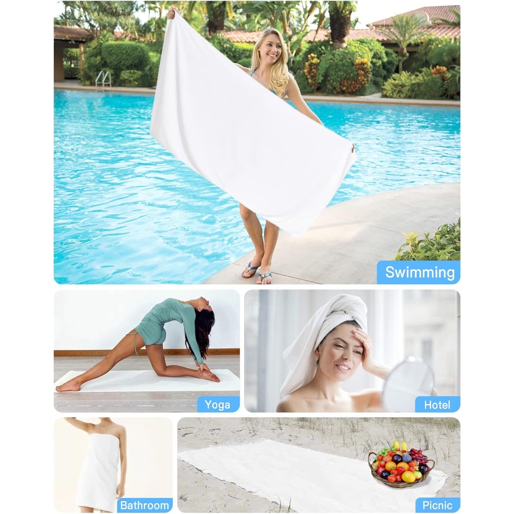 1pc Beach Towel Pure White Tow - огляд і ціна Spa Towel