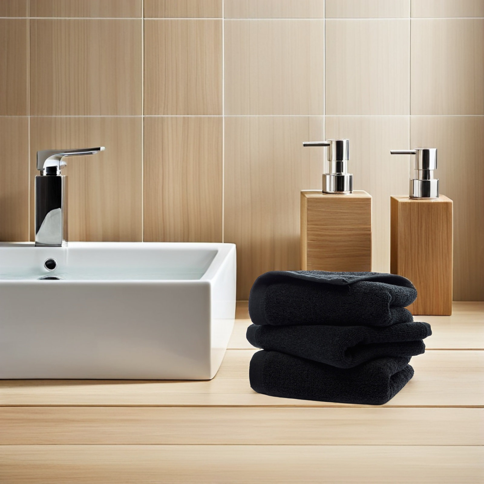 Black Cotton Hand Towel Pure C - огляд і ціна Spa Towel