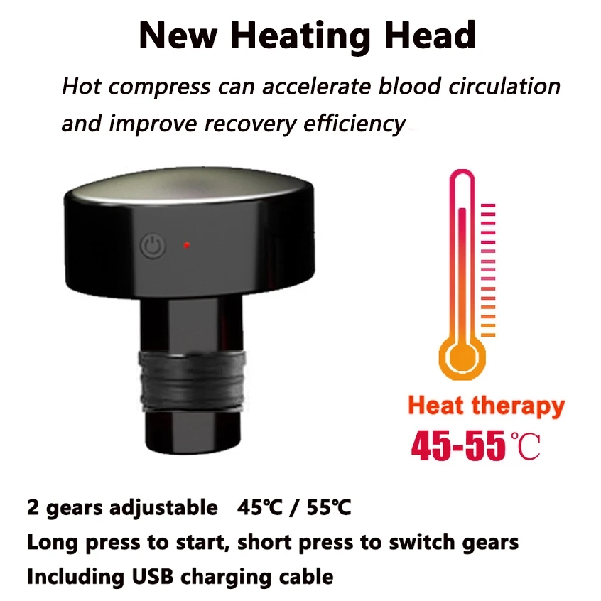 New Heat Fascia Gun Massage He - огляд і ціна Massage Gun