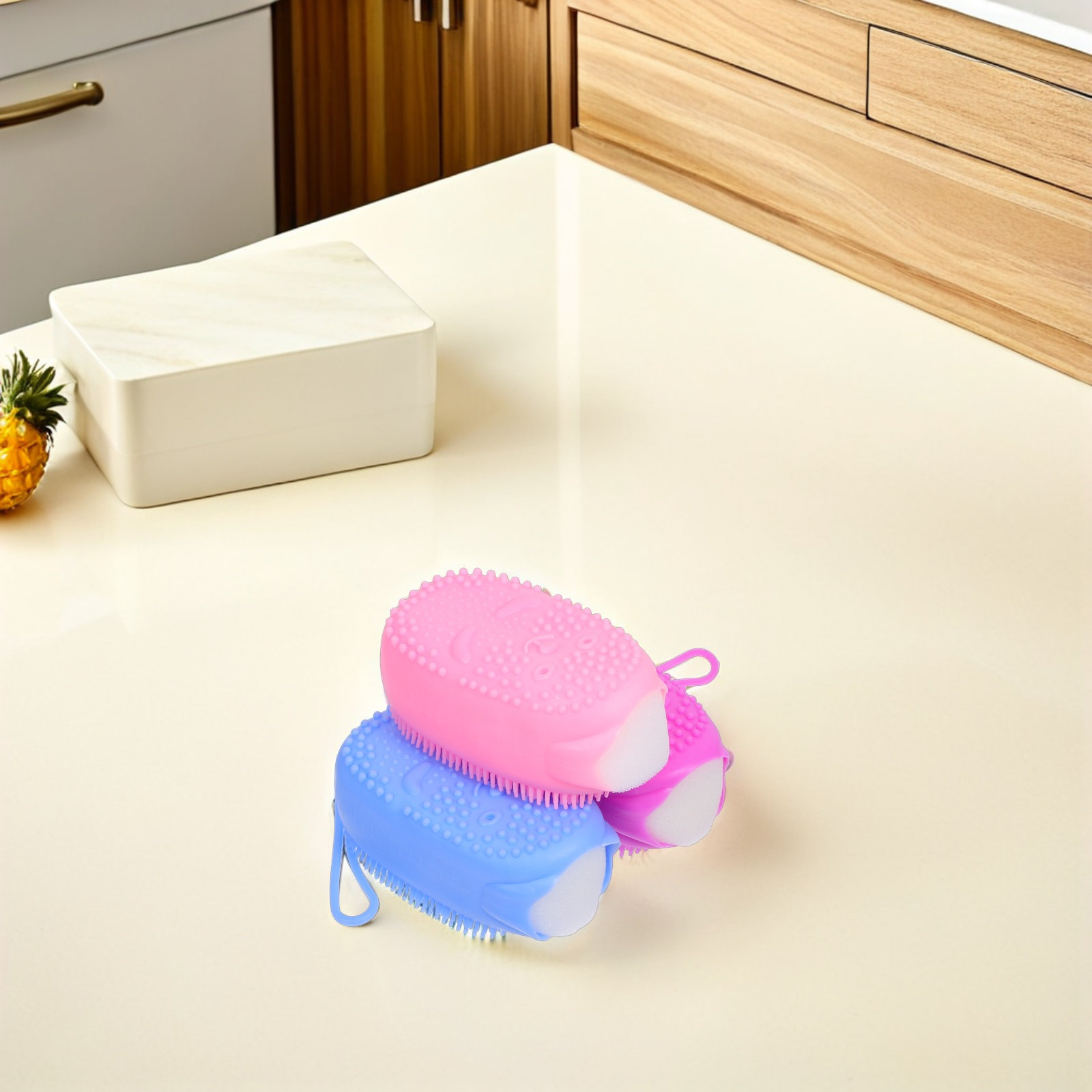 3Pcs Silicone Body Scrubber Du - огляд і ціна Body Brush