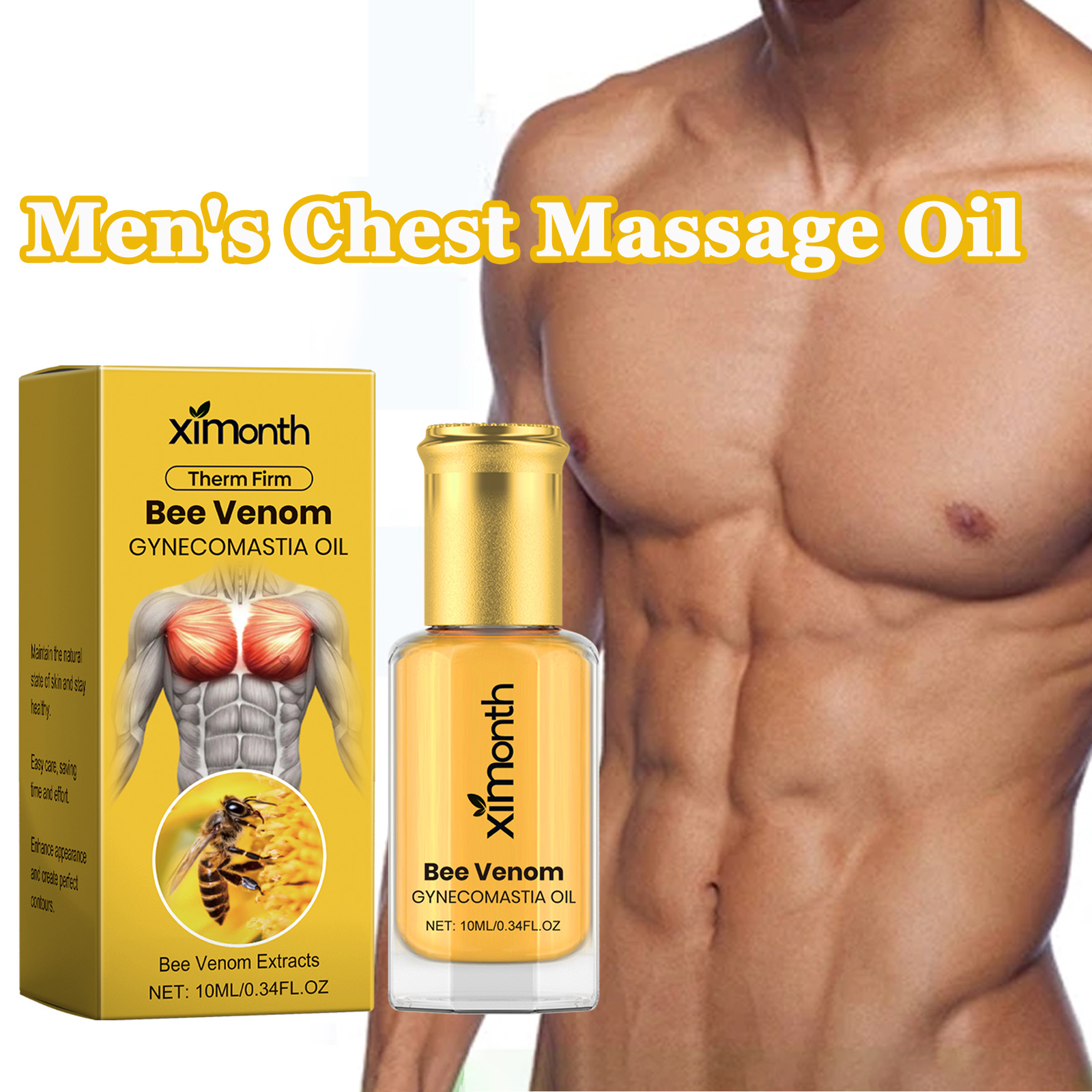 Bee Venom Men's Chest Massage  - огляд і ціна Body Oil