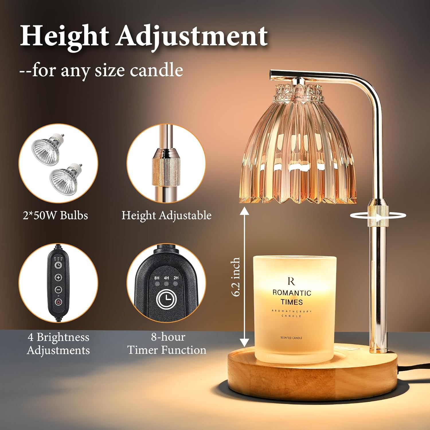 Adjustable Height Aromatherapy - огляд і ціна Wax Warmer