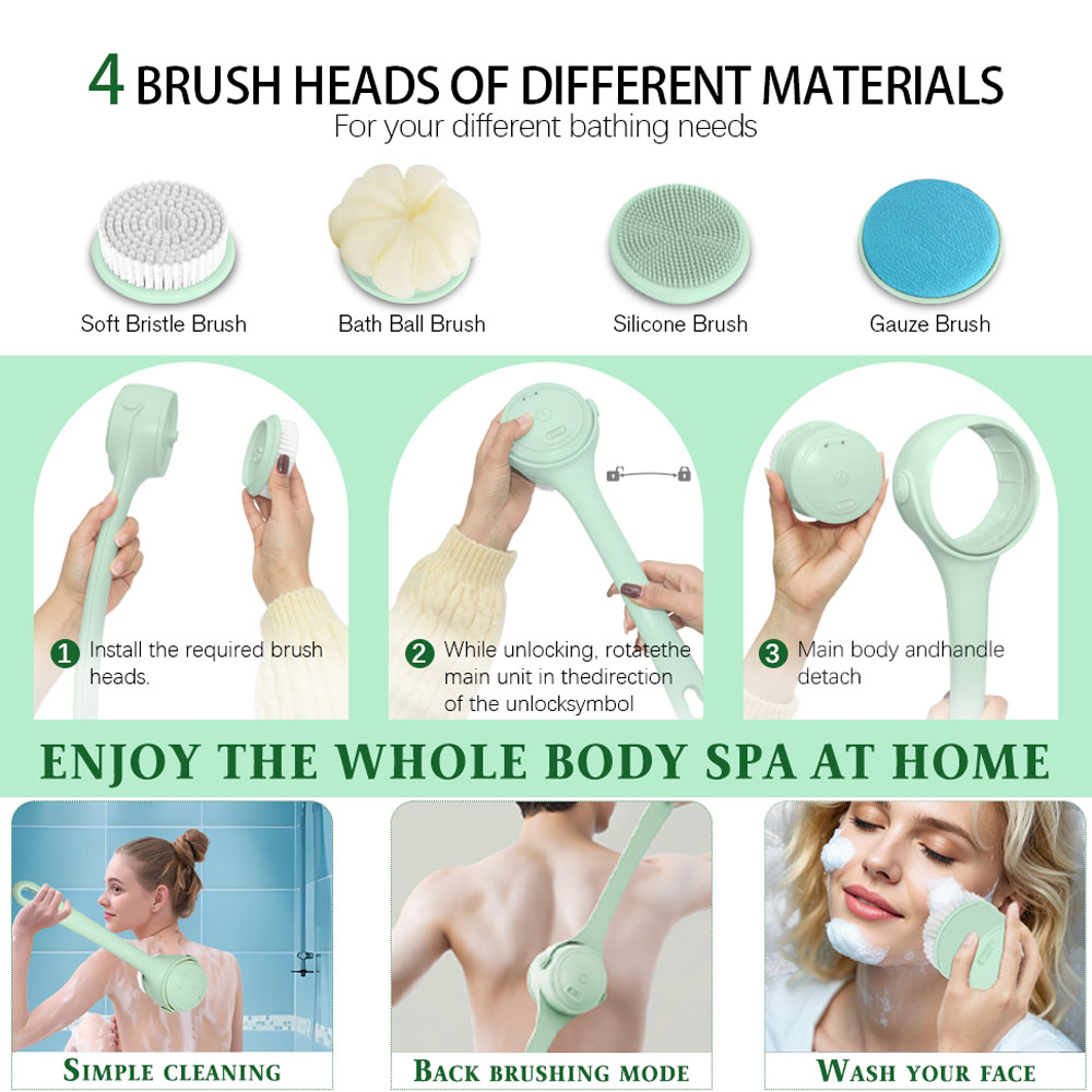 Electric Body Brush Back Scrub - огляд і ціна Bath Salts
