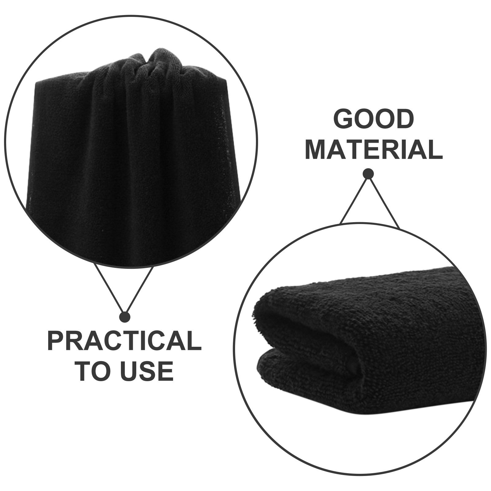 Extra Large Black Cotton Hand  - огляд і ціна Spa Towel
