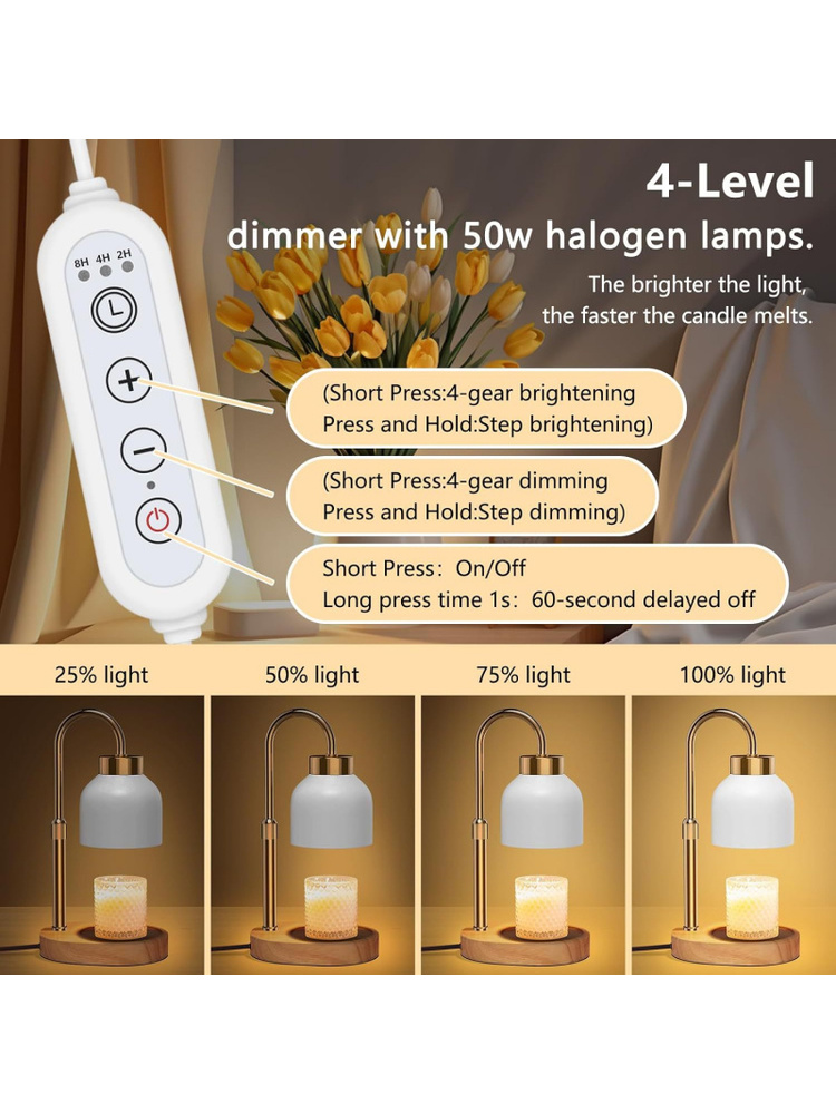 24H Timer Dimmable Candle Wax  - огляд і ціна Wax Warmer