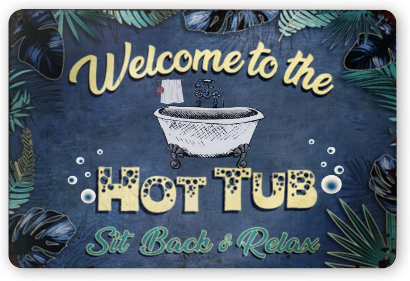 Y1,Metal Tin Sign For Welcome  - огляд і ціна Hot Tub